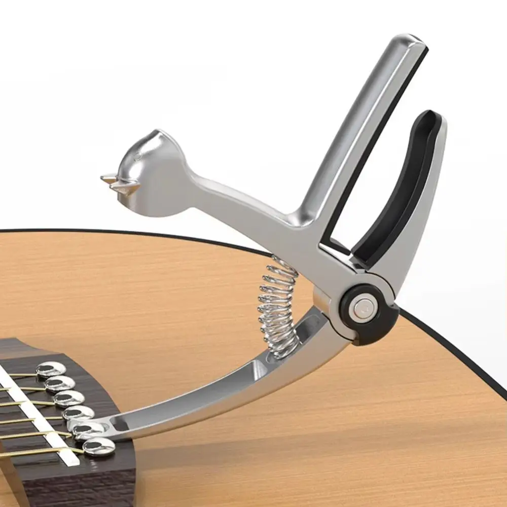 

Portable Alloy Guitar Capo Multifunctional 5 In 1 Pick Holder Professional String Cutter