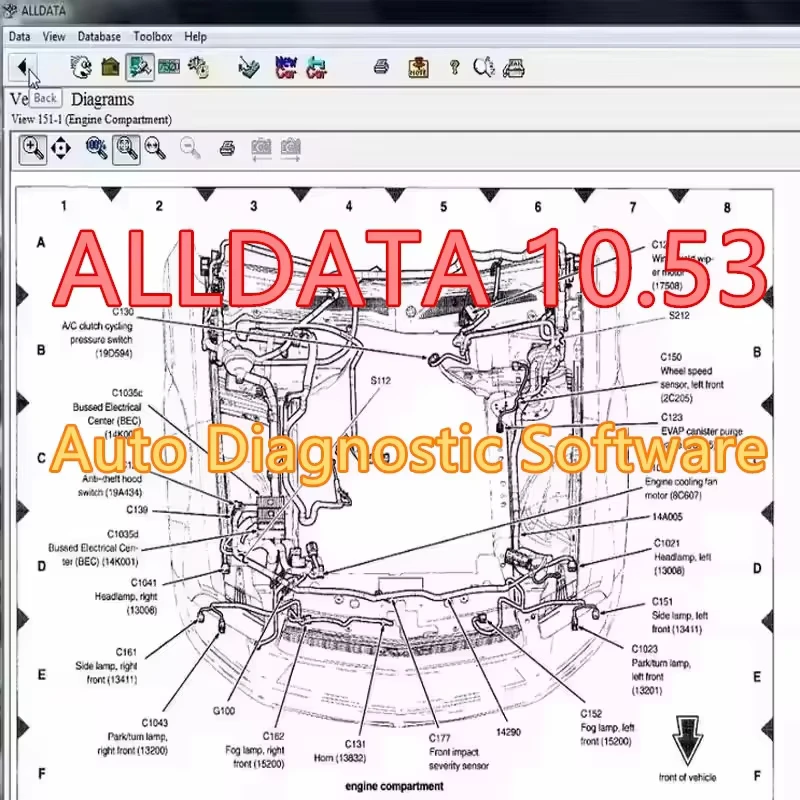Professionele ALLDATA 10.53 Auto Diagnostische Software Tool met Bedrading Diagrammen Systeemscanner ECU Codering Reparatie Handleidingen Bijgewerkt