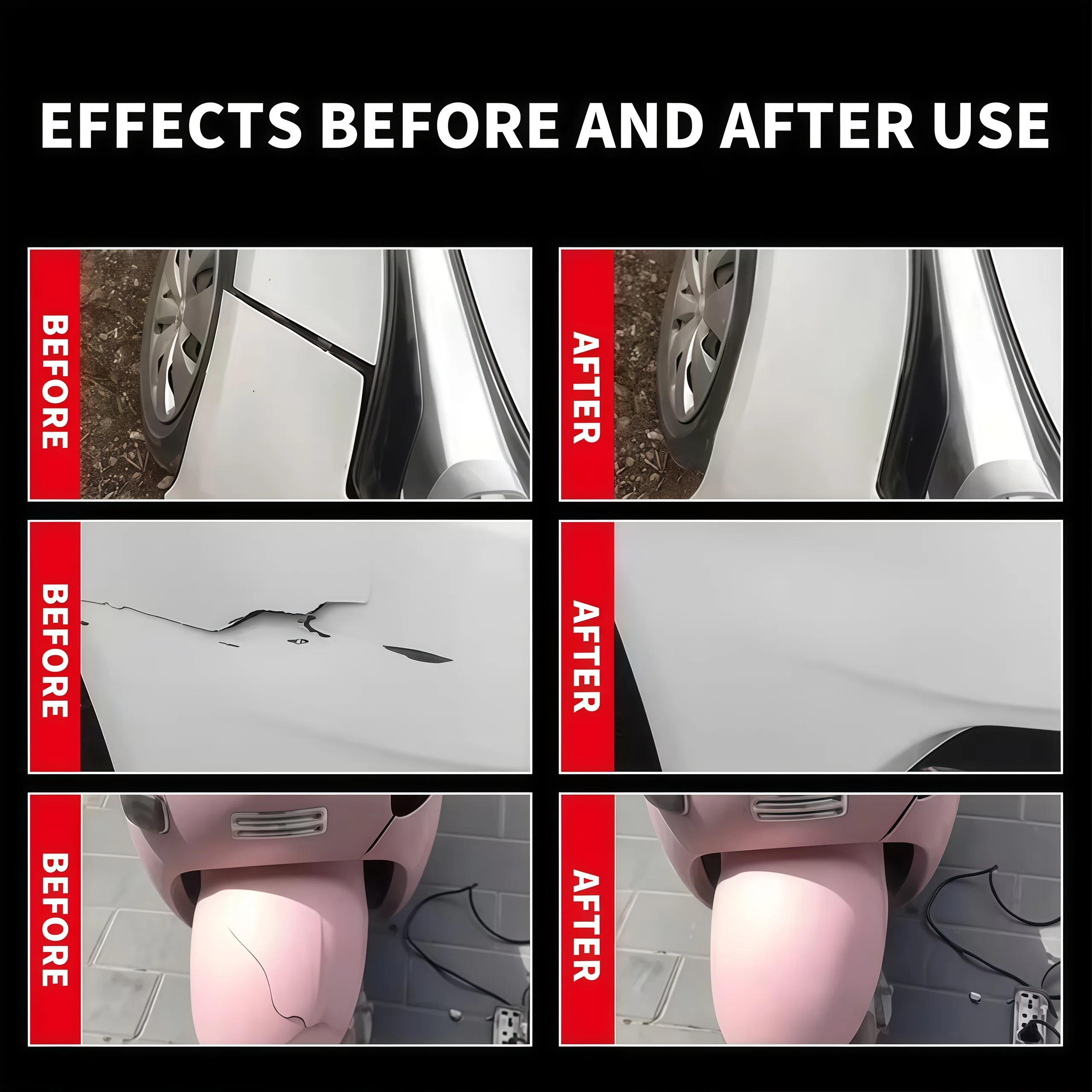 Car Bumper Repair Glue - Heavy Duty Flexible Adhesive, Fixes Cracked Plastic Bumpers, Door Panels and Auto Interior Components