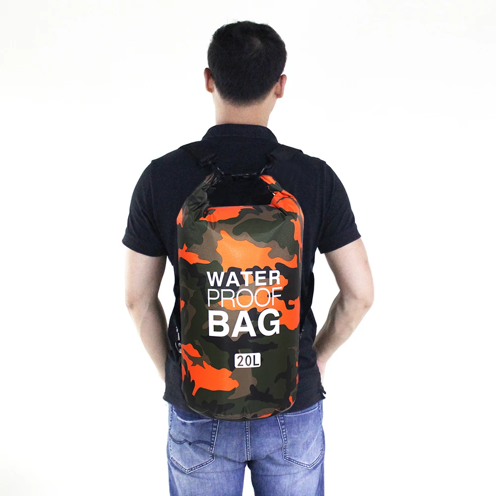 2L/5L/10L/20L Waterproof Dry Bag Drifting PVC Mesh Bag Kayaking Swimming Floating Boating Bag Storage Pack Water Resistant Pouch