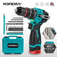YOFIDRA 2 IN 1 Brushless Electric Impact Drill Electric Screwdriver 20+3 Torque Hammer Drill Power Tool For Lithium-Ion battery