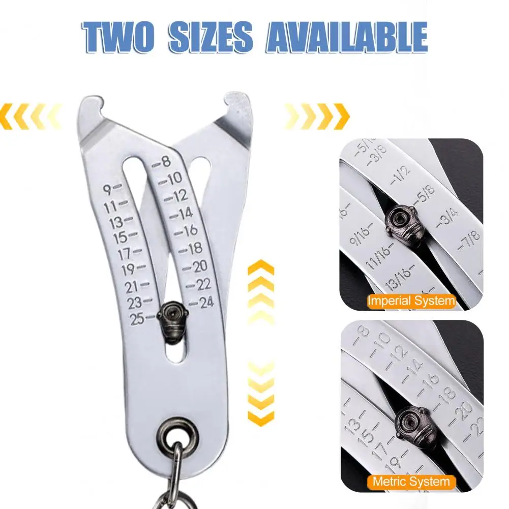 1/2 Pcs Portable Precise Thread Size Checker Keychain Quick Accurate Measurement Bolt Size And Thread Identifier Gauges