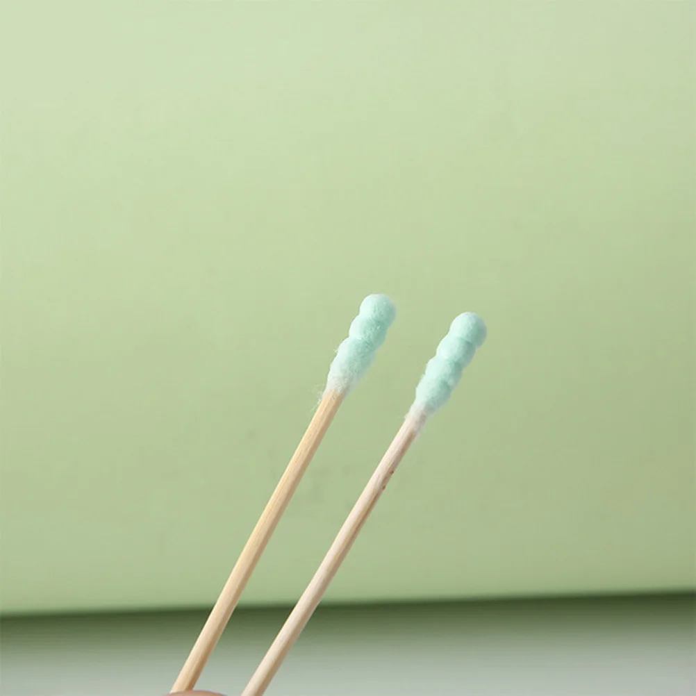 1000 قطعة مسحات قطنية للاستعمال مرة واحدة برأس مزدوج تصميم حلزوني أدوات مكياج صحية آمنة للاستخدام المنزلي مسحات قطنية #2