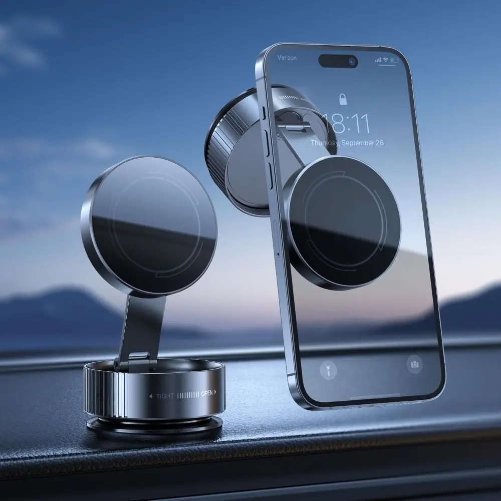 

Vacuum Magnetic Phone Holder 360° Rotation Double-Sided Adsorption Bracket Multi-functional Foldable Car Navigation Bracket