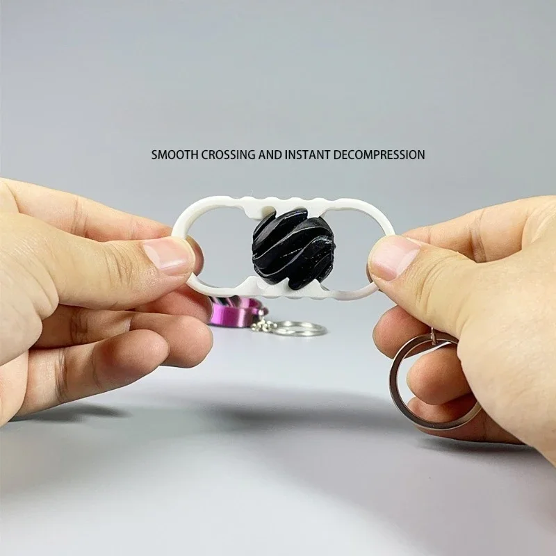3D Printed Decompression Fidget Spinner Two-Color Vortex Toy Spiral Three-Dimensional Structure Ornament for Stress Relief