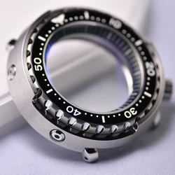 HEIMDALLR Watch Parts 47mm Brushed Stainless Steel Tuna SBBN001 Watch Case Ceramic Bezel Sapphire Suitable For NH35/36 Movement