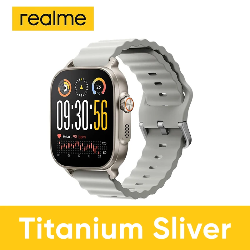realme Watch 5 Smartwatch Globale Versie GPS NFC 1.97" AMOLED Scherm 14 Dagen Batterijduur Bluetooth 5.3 IP68 Voor realme GT 8 Pro