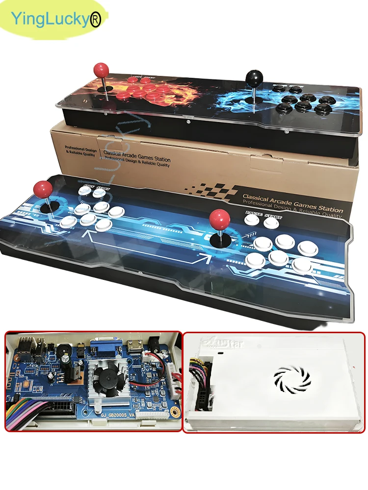 Console de jeu vidéo d'arcade 4K HD, bâton de jeux rétro pour émulateur