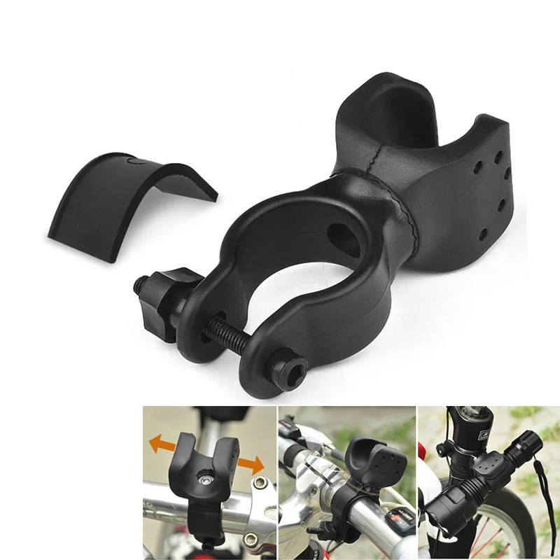 1Pcs Universal Bike Flashlight LED Torch Mount Clip 360 Degree Rotation Cycling Clip Clamp Bicycle Light Holder