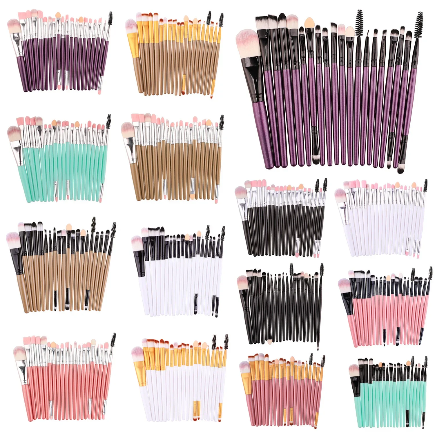 20pcs Eye Makeup Brushes, Full Set of Eye Shadow Makeup Tools, Popular Eyeliner Brush for Travel Home Professional Use