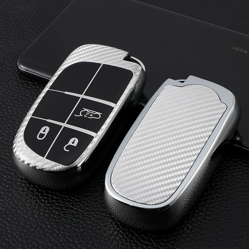 3 5 Button Car Key Case Cover For Jeep Renegade Compass Grand Cherokee For Chrysler 300C Wrangler Dodge Car Accessaries Keychain