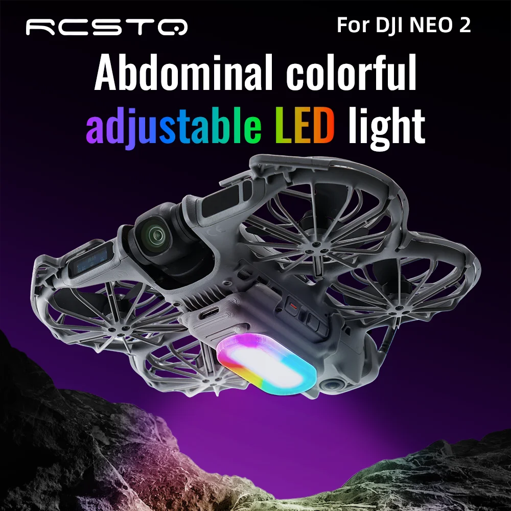 RCSTQ Landing Gear with Flash LED for DJI NEO 2 Drone Extension Heightening Stent Night Flight Light Accessories