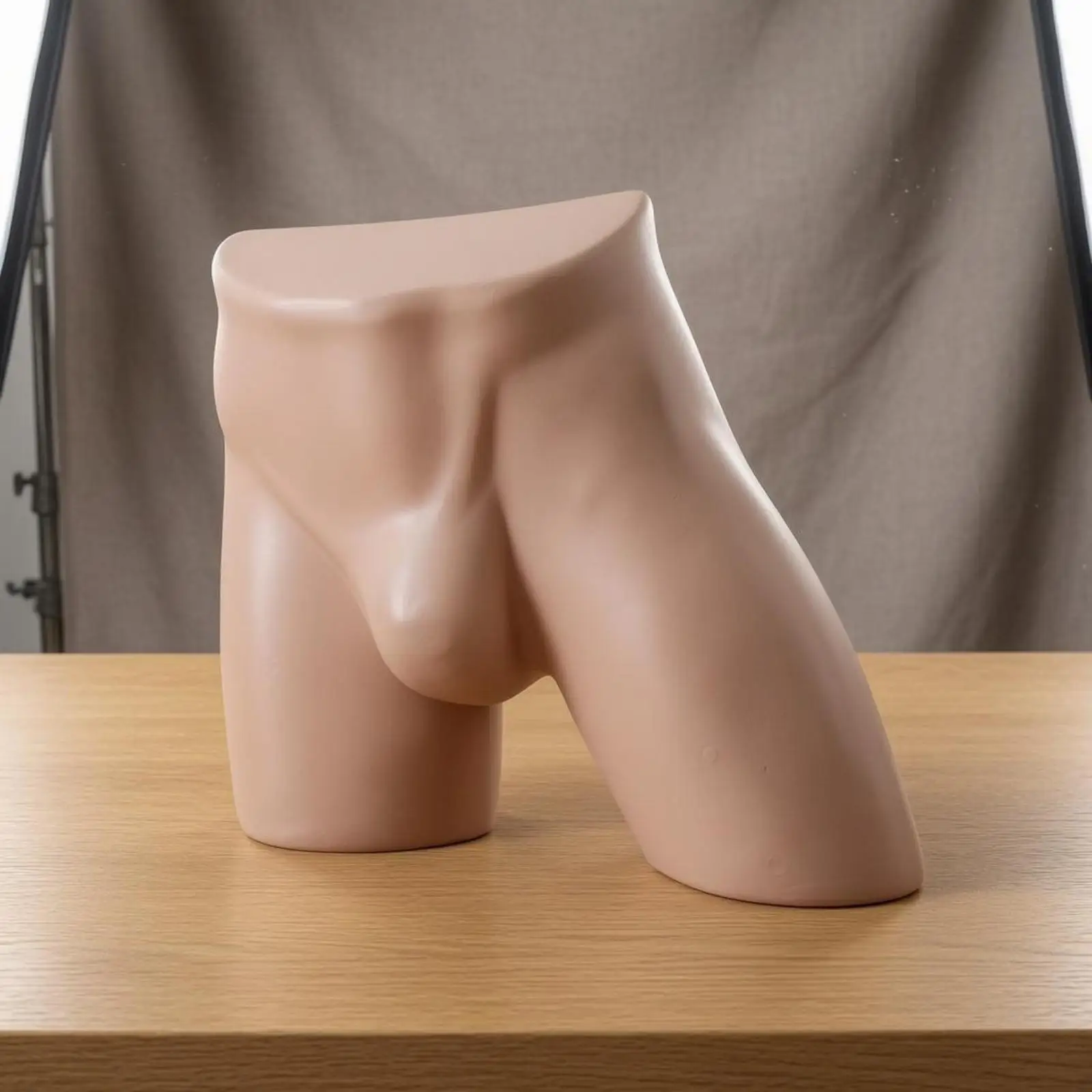 Mens Underwear Display Stand Male Torso Mannequin Lower Body Form PE Plastic Realistic Silhouette for Retail Counter Fitting
