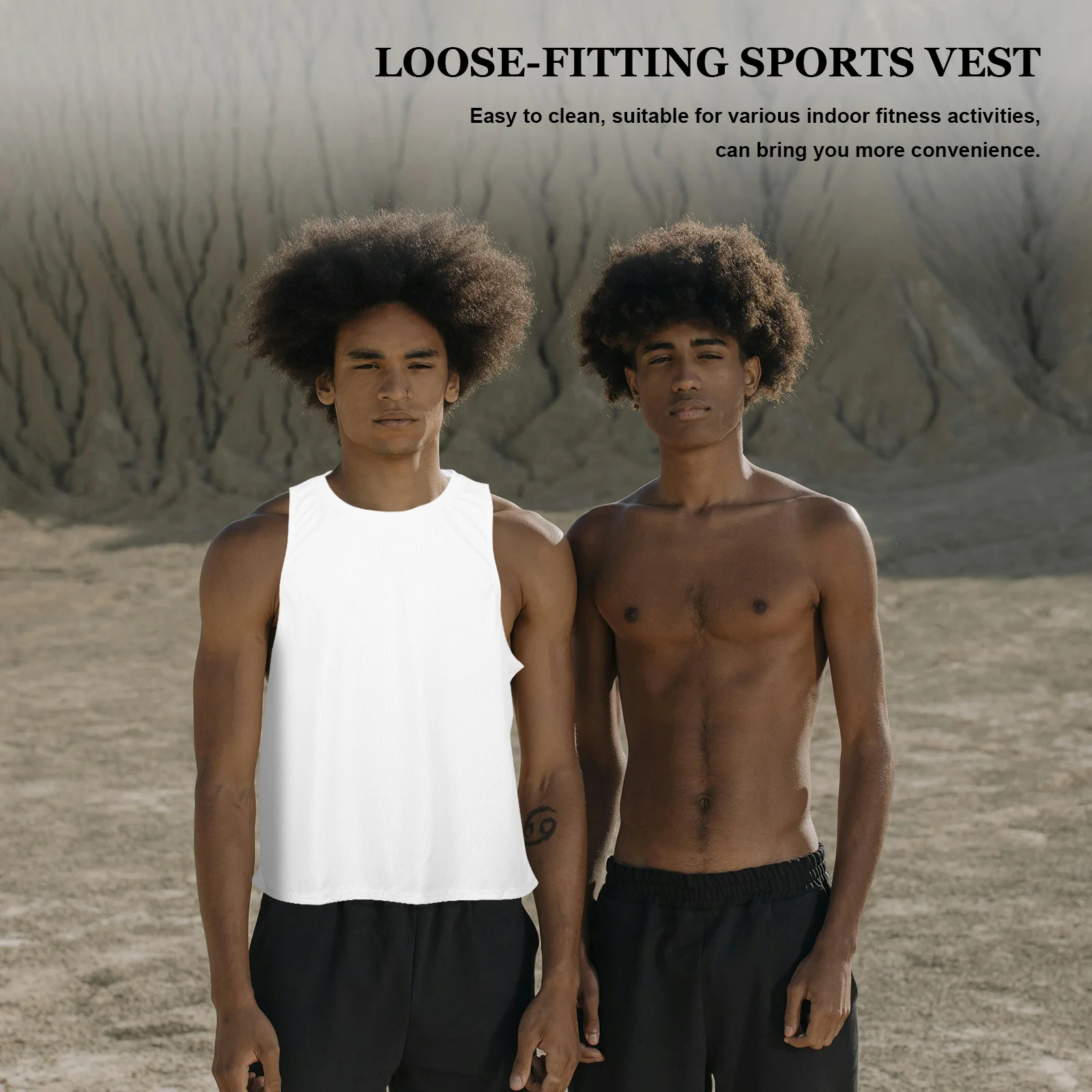 

Men's Athletic Vest Quick Dry Breathable Sportswear Loose Fit for Running Training Gym Fitness Exercise Tank Top Xl