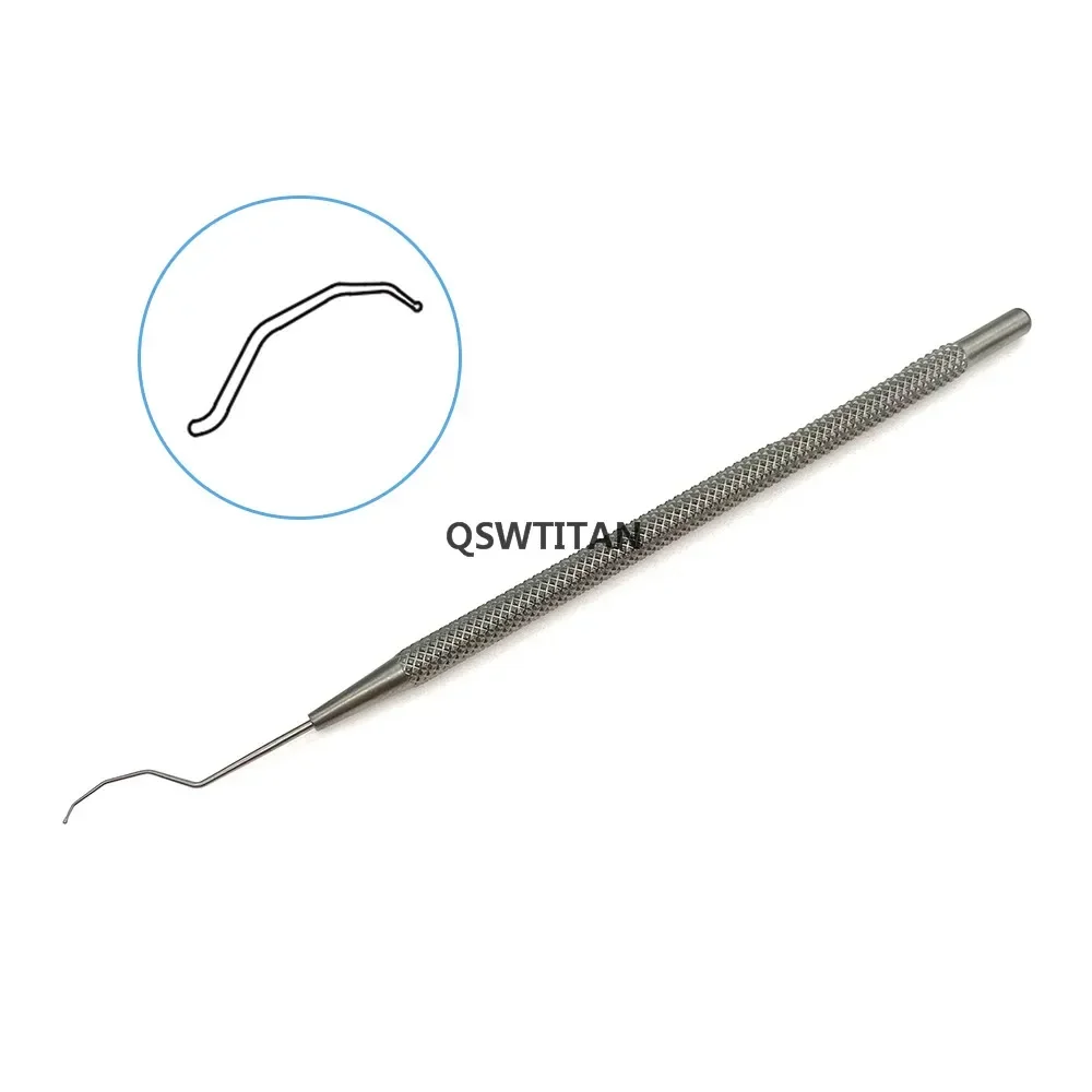 QSWTITAN Lente oftalmica Manipolatore Gancio Minami M Punta In Acciaio Inox Doppia Palpebra Strumenti Chirurgici Strumenti Palpebra