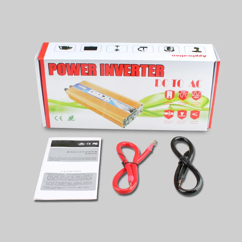 Conversor de energia de 2000 W Inversor solar de alta potência 12 V/24 V a 220 V Saída monofásica Fabricante de inversores da África do Sul