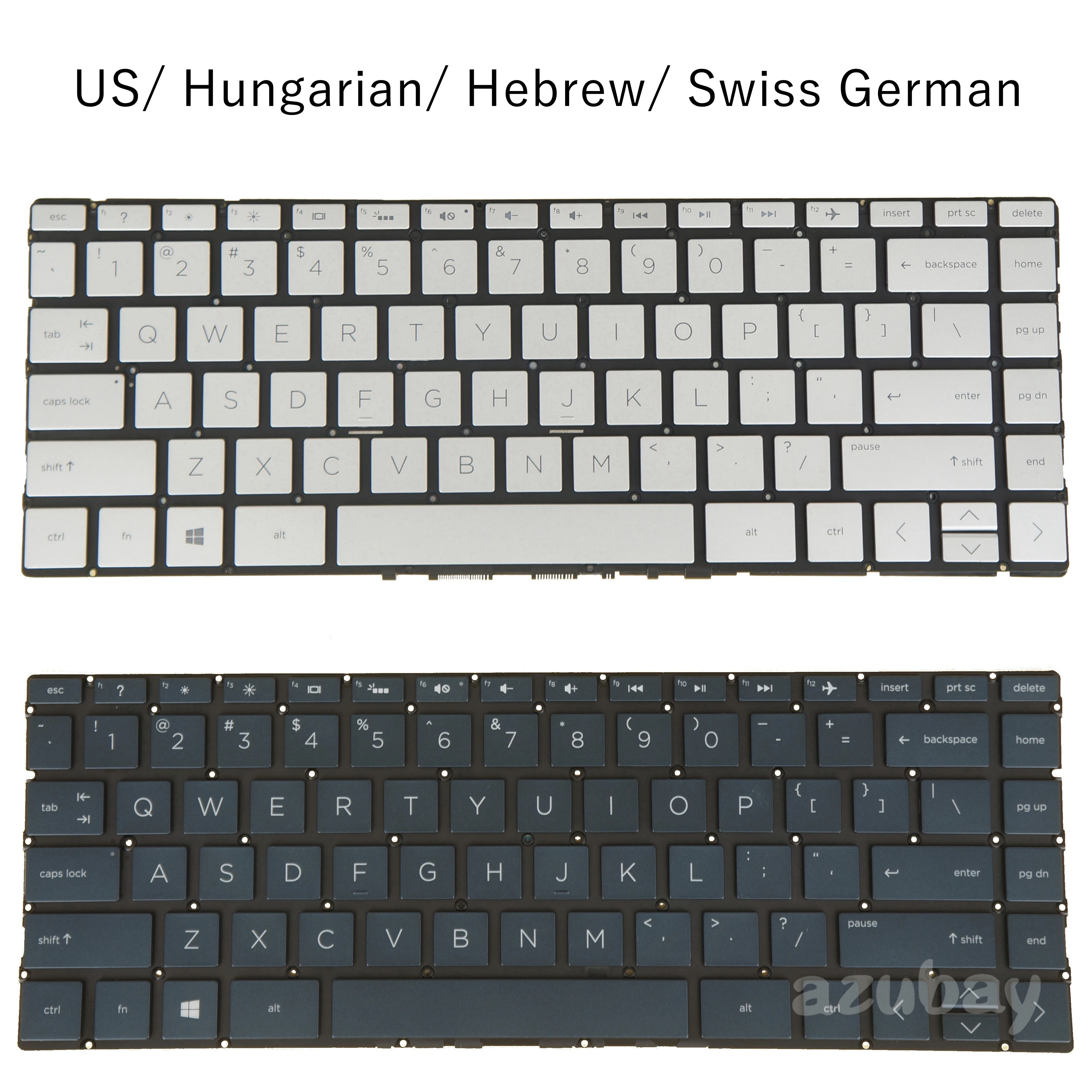 

US HB HU SW Keyboard For HP 9Z.NECBQ.J0H NSK-XBJBQ L48503-211 9Z.NECBW.Q0Q XBQ 490.0G907.CD0Q L12733-001 L12733-B31 NSK-XBABW