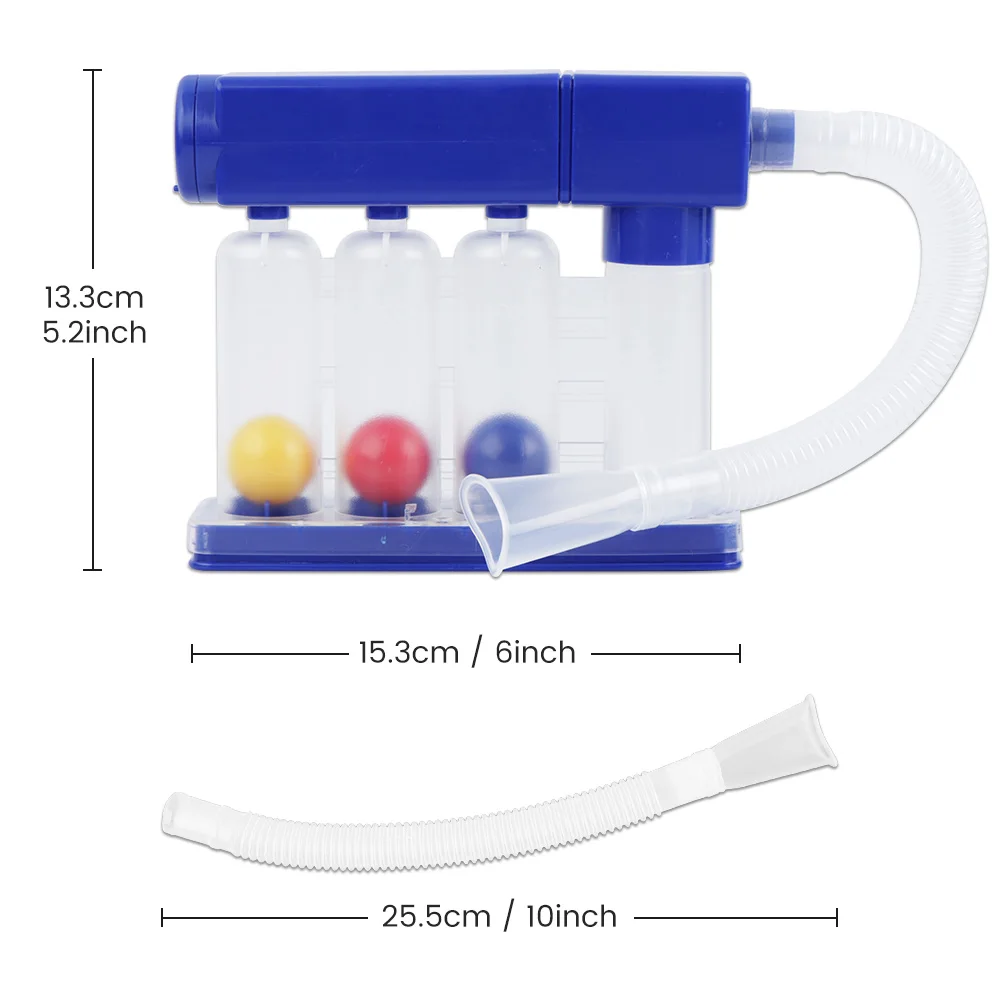 1 / 3 Balls Breathing Trainer Lung Function Improvement Trainer Respiratory Spirometry Breath Exerciser Measurement System