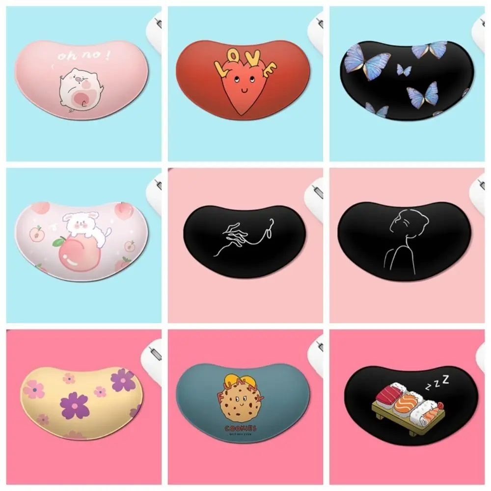 Comfort Cartoon Mouse Pad Wrist Rest Rubber Anti-slip Cute Wrist Rest Pad Creative Kawaii Anti-skid Mouse Wrist Rest Pad Men