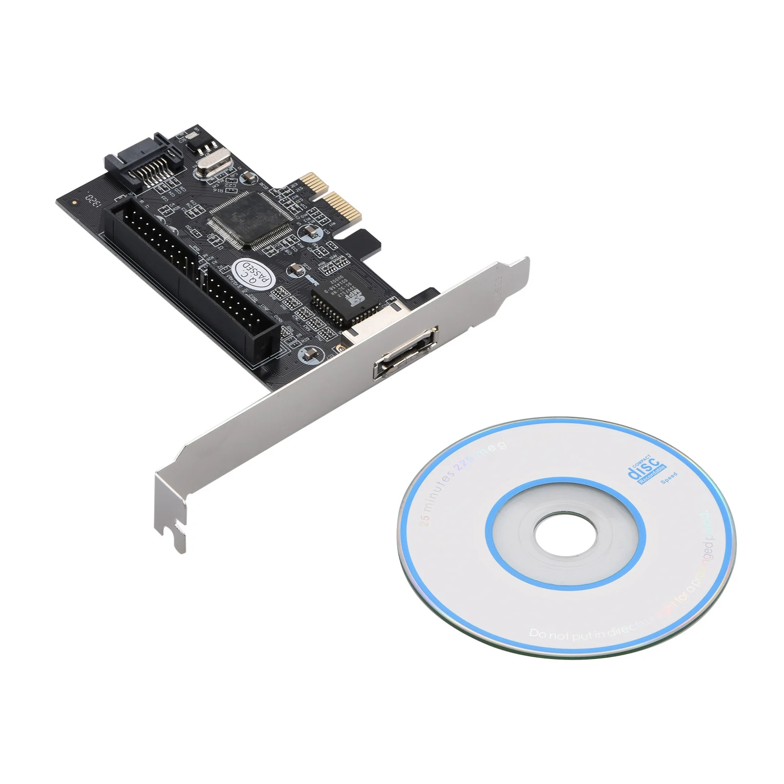 PCI-E para eSATA SATA IDE Placa de expansão Raid Controller Adaptador Placa JMB363 ATA133