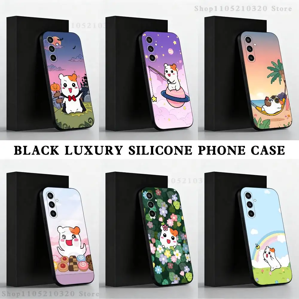 

Cute Oruchuban Ebichu Phone Case For Samsung S 25,24,23,22,30,21,10,9,Ultra,Plus,Lite,FE,4,5 G Black Soft Case