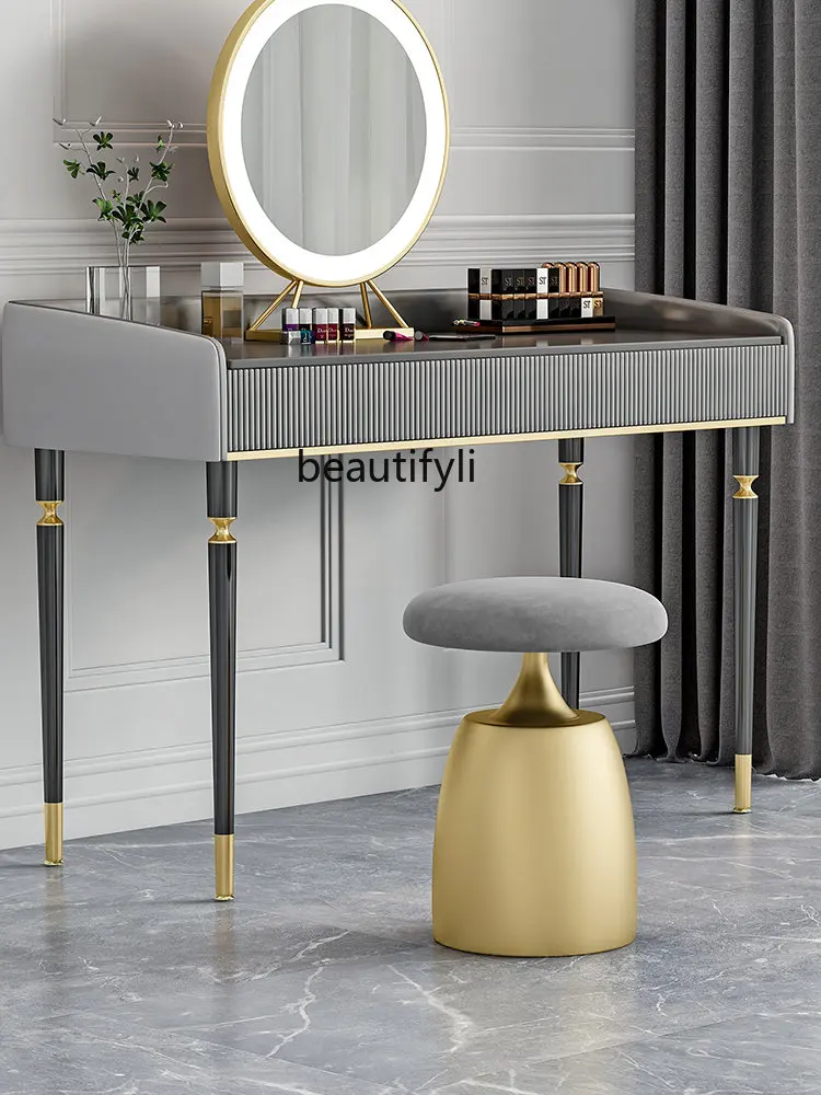 

zq Light Luxury Dressing Stool Bedroom Cosmetic Chair Home Nordic Manicure Small round Stool Dressing Table Stool