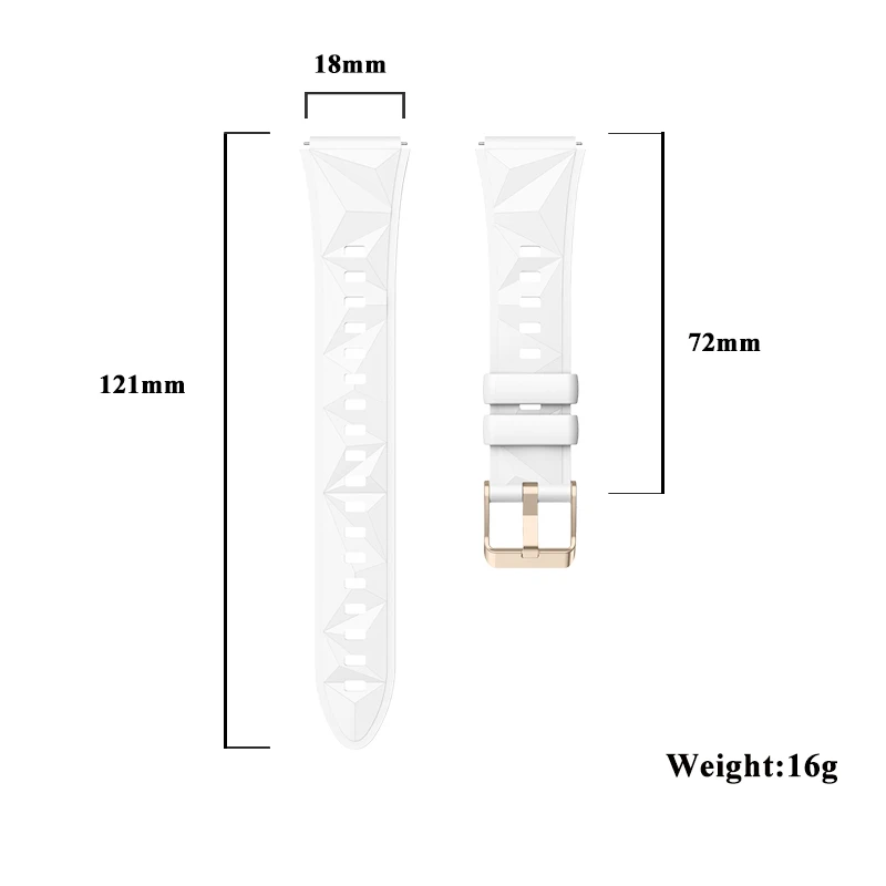 18mm Strap for Huawei Watch GT4 41mm Silicone Classic Buckle Women Replacement Wristband for Huawei GT4 GT5 41mm GT5 Pro 42mm