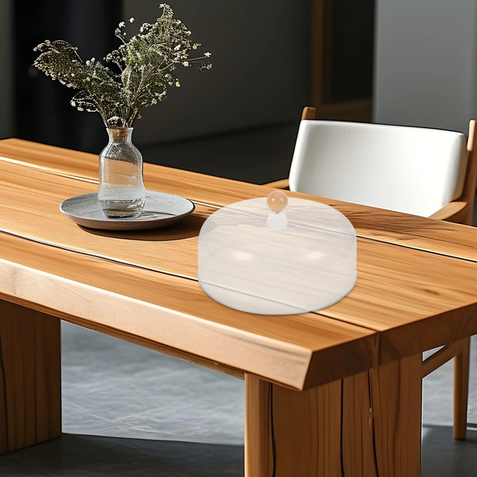 

23Cm Clear Dome Cover Acrylic Food Cloche For Cake Stands Plates Serving Platters Bakery Display Party Dessert Preservation