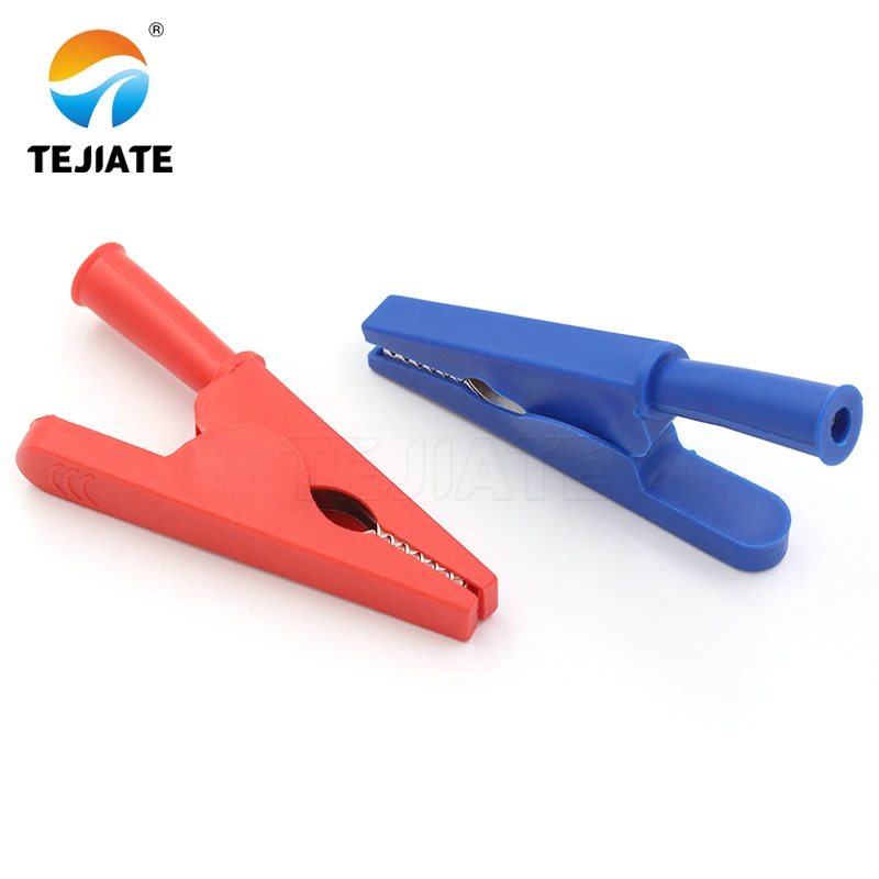 Test clip opening 20mm pure copper alligator clip 4mm plug-in safety sheath test clip / high voltage and high current 50A