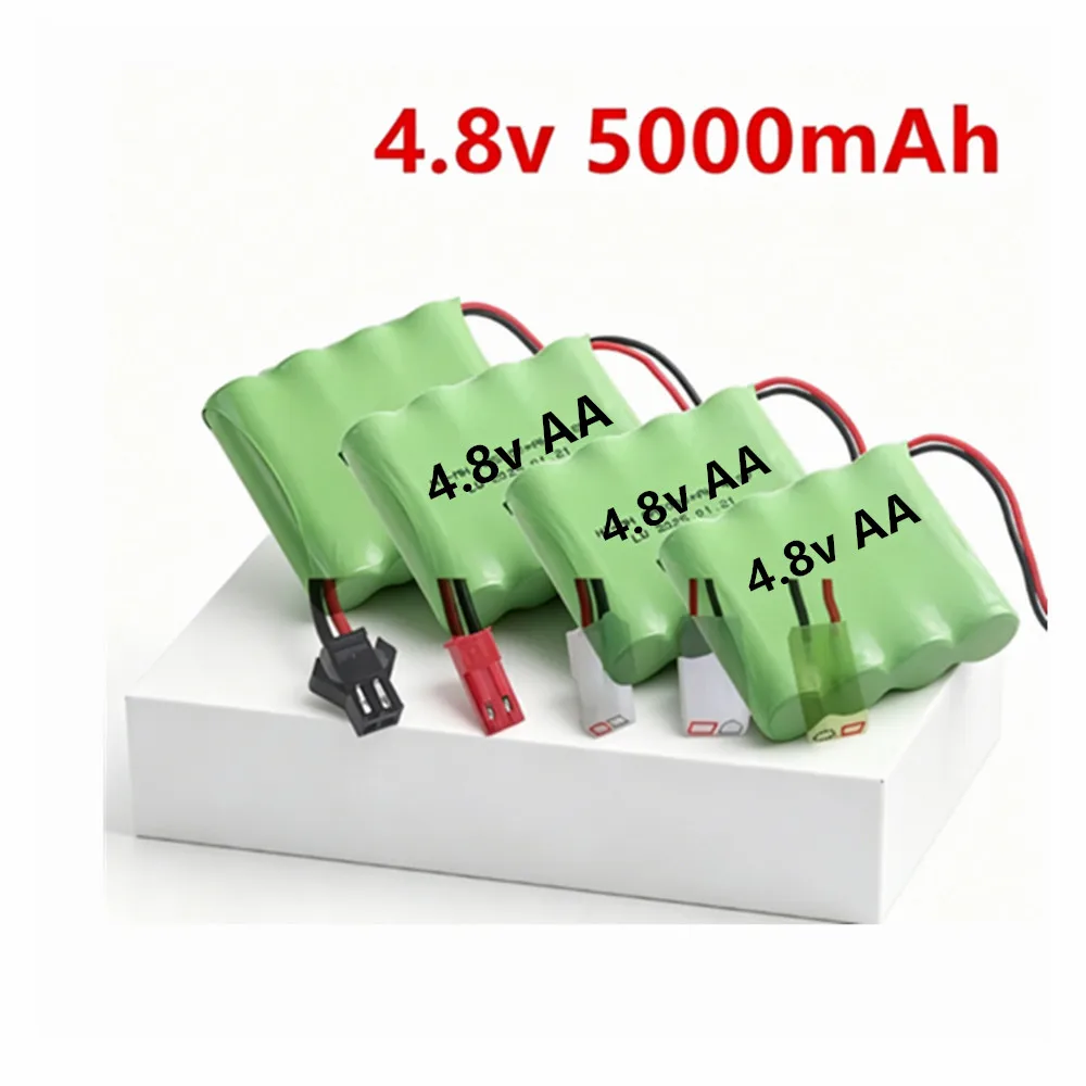 4*AA 4.8V Ni-MH 5000mAh Rechargeable Battery pack With SM /JST/Tamiya plug For RC Off-Road Racing Cars Vehicles R/C Trucks