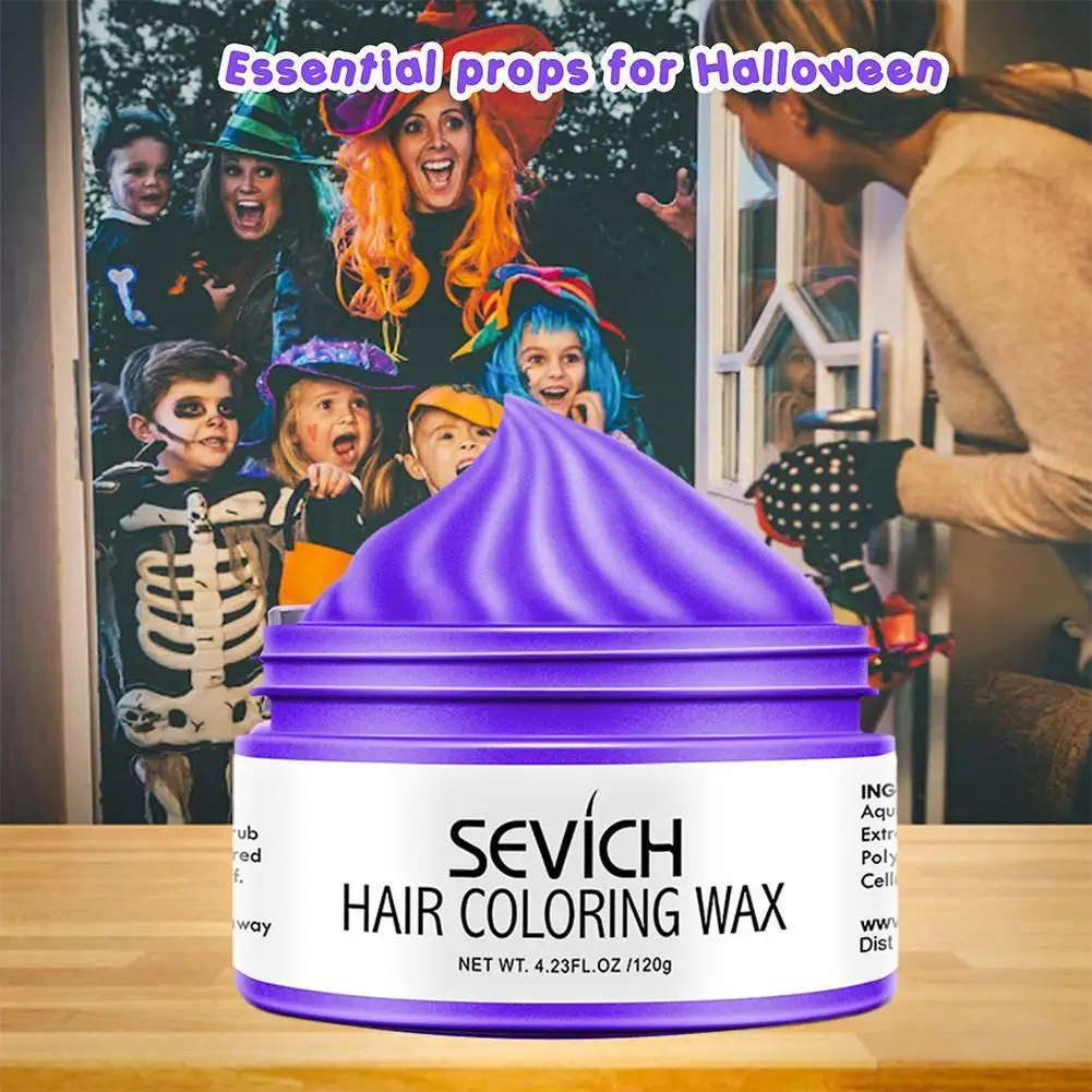 30ml Fashion Lasting Ephemeral Colorful Hair Wax tintura monouso tintura temporanea per capelli tintura per capelli copertura in cera bianca per capelli B9Z7