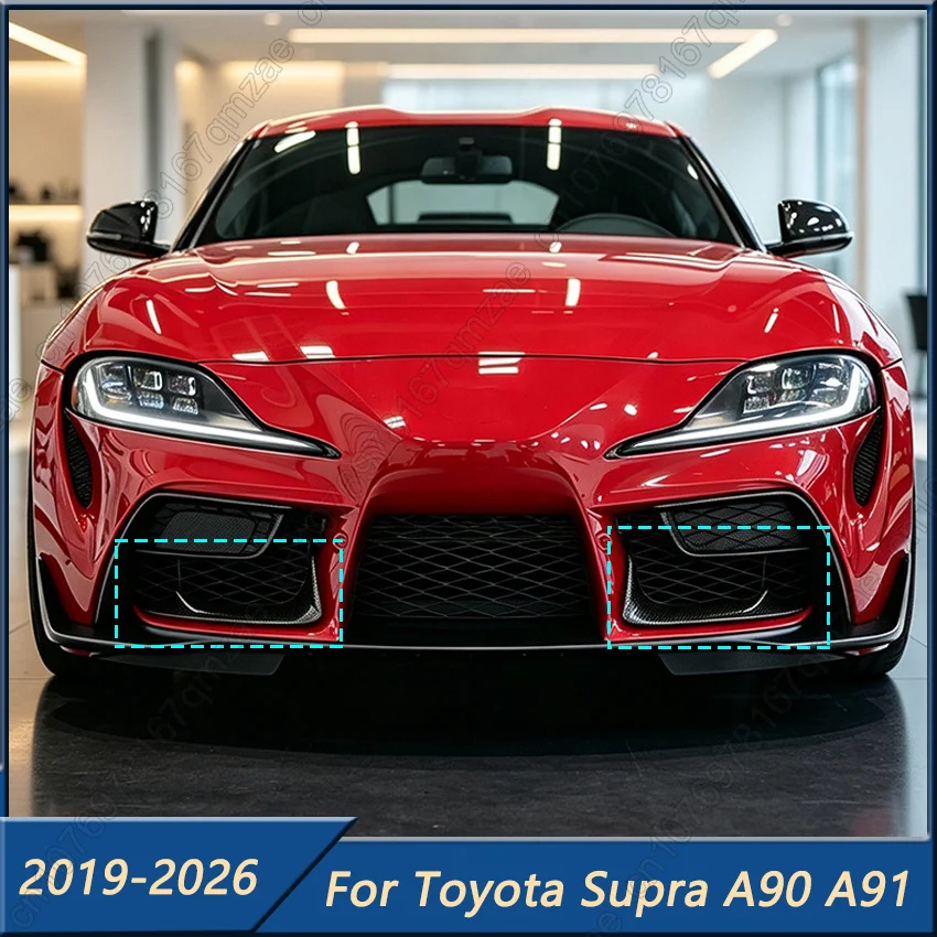 For Toyota GR Supra A90 A91 MK5 2019-2026 Car Front Bumper Lower Side Air Vent Grille Cover Car Garnish Decoration Accessories