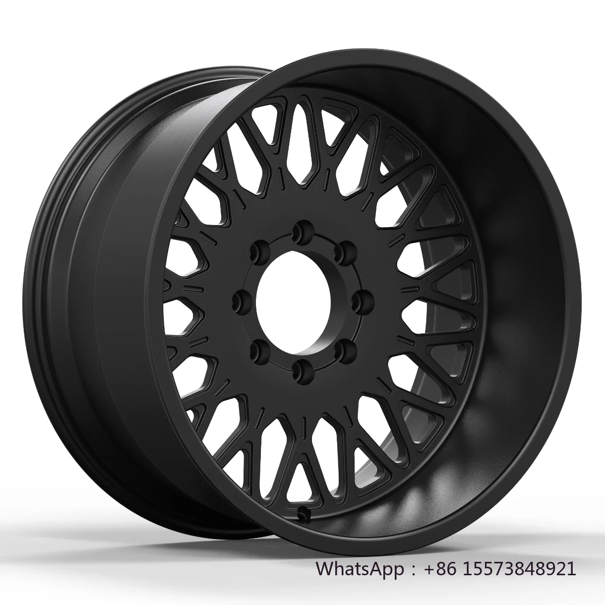 

Super Concave Design One Piece Black & White Powder Painted Chrome Rims Aluminum Off-Road Wheels
