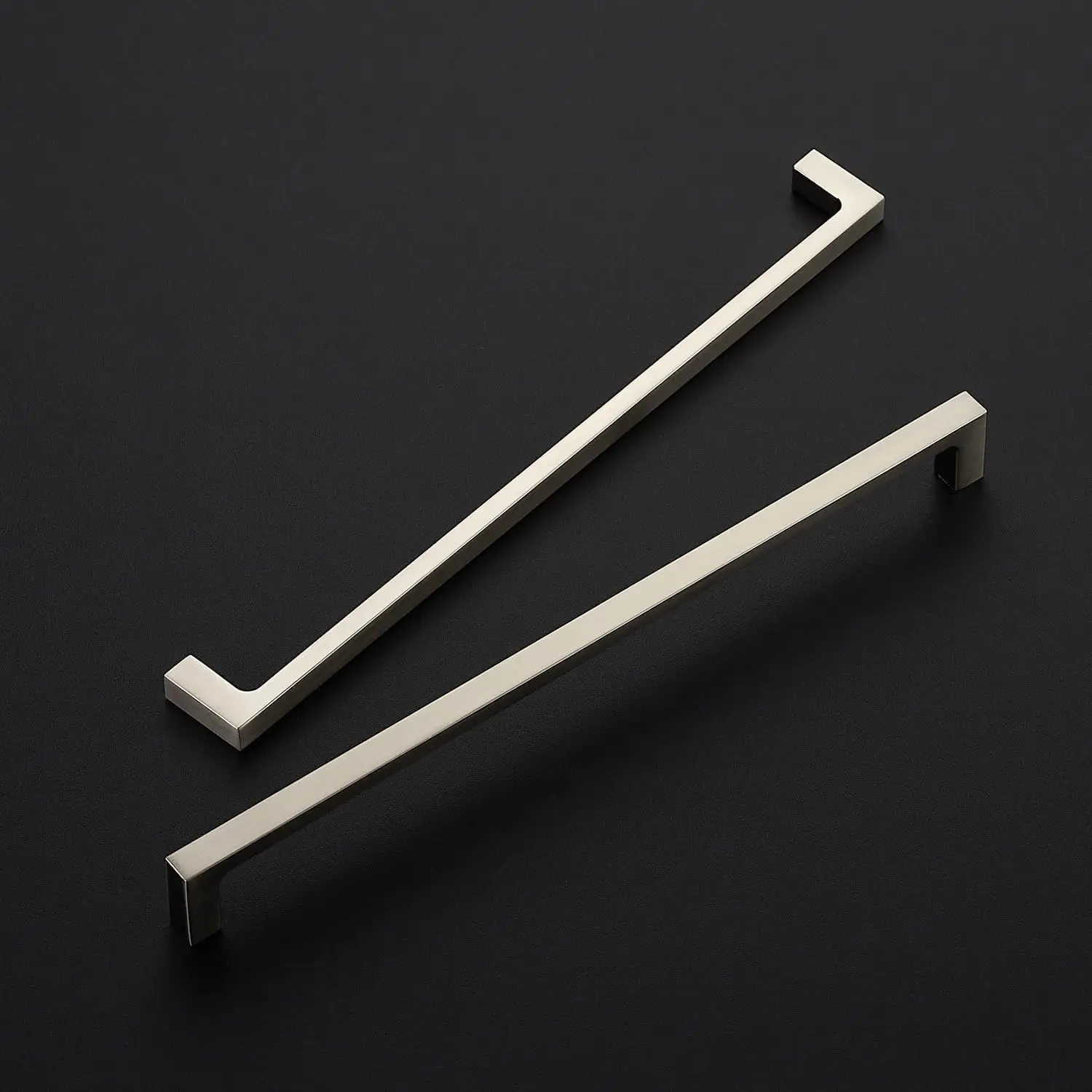 10 Inch Square Solid Zinc Brushed Nickel Cabinet Drawer Pull Handles With Mount Screws, Pack Of 30 Furniture Hardware For Kitchen Cupboards Dresser Storage Renovation
