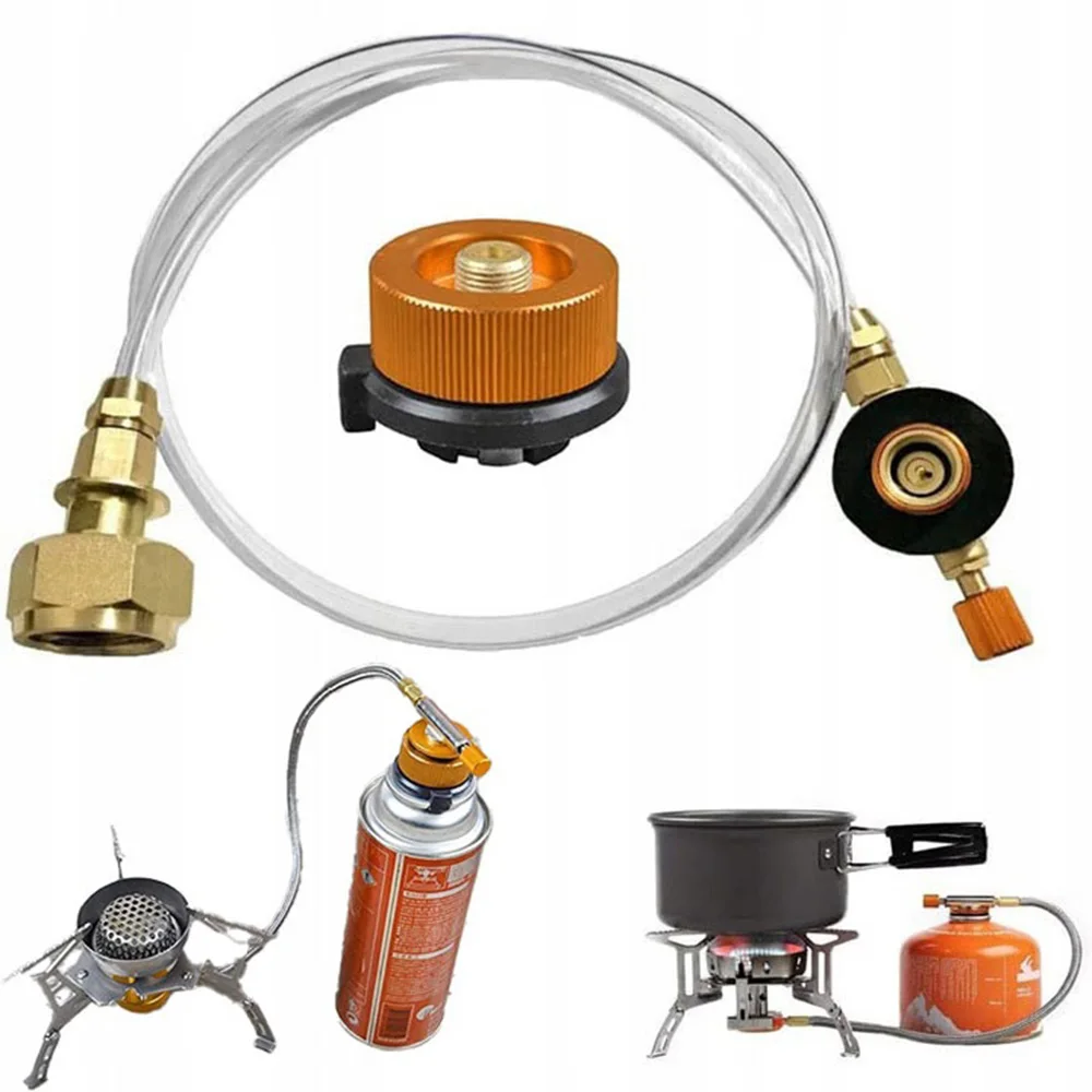 Europäischer Outdoor-Gaskocher Propan-Nachfülladapter Camping-Gaszylinder-Fülladapter Butan-Nachfüll-Gastank-Ausrüstung Campingbedarf