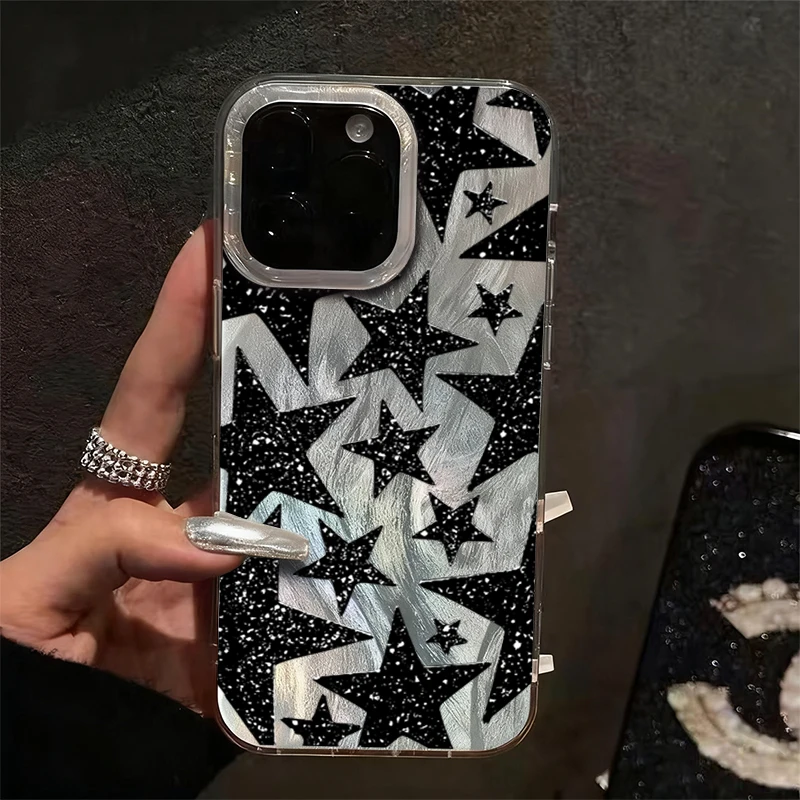 Star Pattern IMD TPU Phone Case For Xiaomi Poco X7 Pro 5G Cases Poco X6 X5 X3 F7 M6 Pro Shockproof Laser Bumper Back Cases Cover