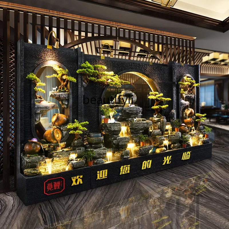 

New arrive Water curtain wall, flowing water wall, screen partition, villa yard, hotel landscape, flowing water fountain ornamen