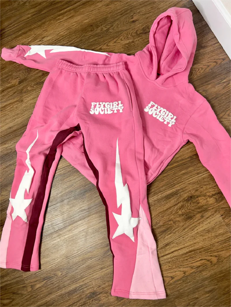 

2024 Winter Women's Loose Star Letter Pattern Printed Sweatshirt Warm Street Personalized Casual Y2k Harajuku Hoodie