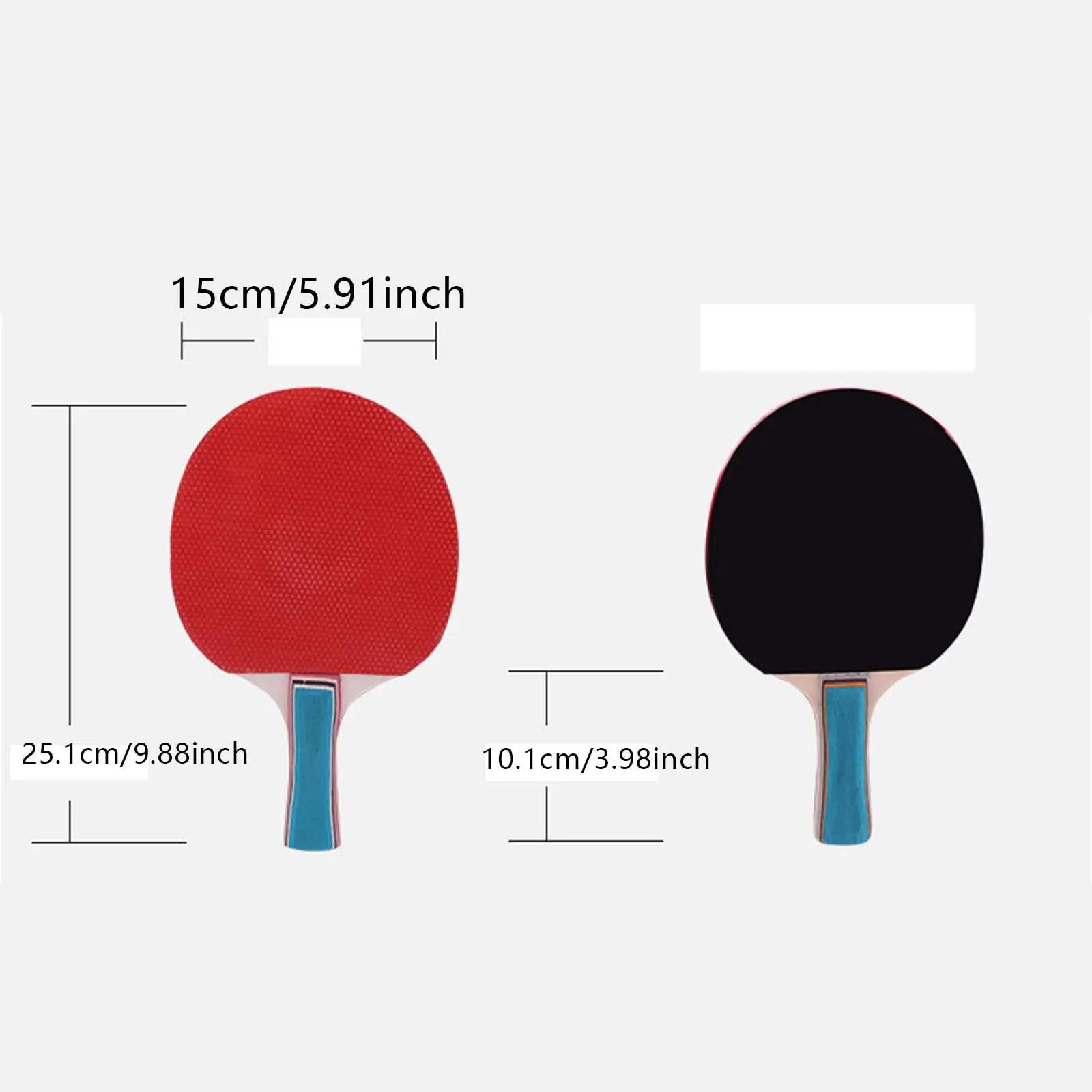 Paletas de ping pong, raquetas de madera con esponja de goma, asas ergonómicas profesionales prácticas para entusiastas del Club