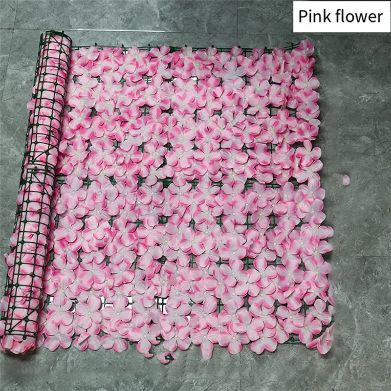 F-T Artificial Flower Fence Waterproof Petals UV Resistant Wedding Yard Garden Decoration