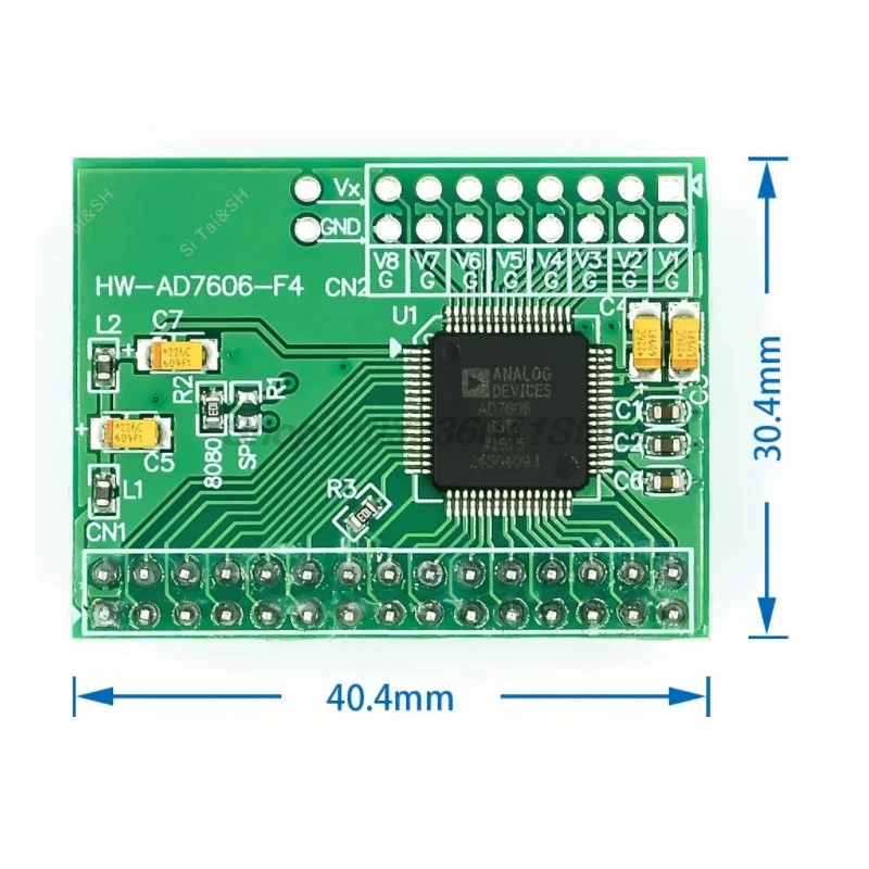 16Bits ADC 8CH Synchronization AD7606 DATA Acquisition Module 200Ksp 8-Way Synchronous Sampling Frequency Rate 200KHz