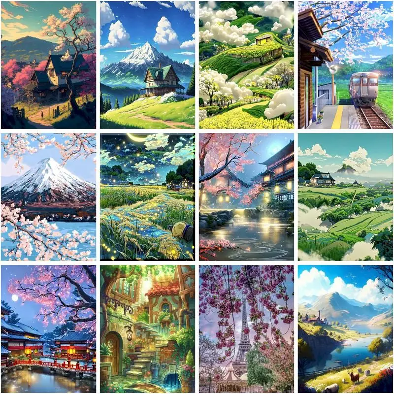 

GATYZTORY Interior Pictures By Numbers Landscape Painting By Numbers Scenery On Canvas Home Decoration Diy Wall Art Gift