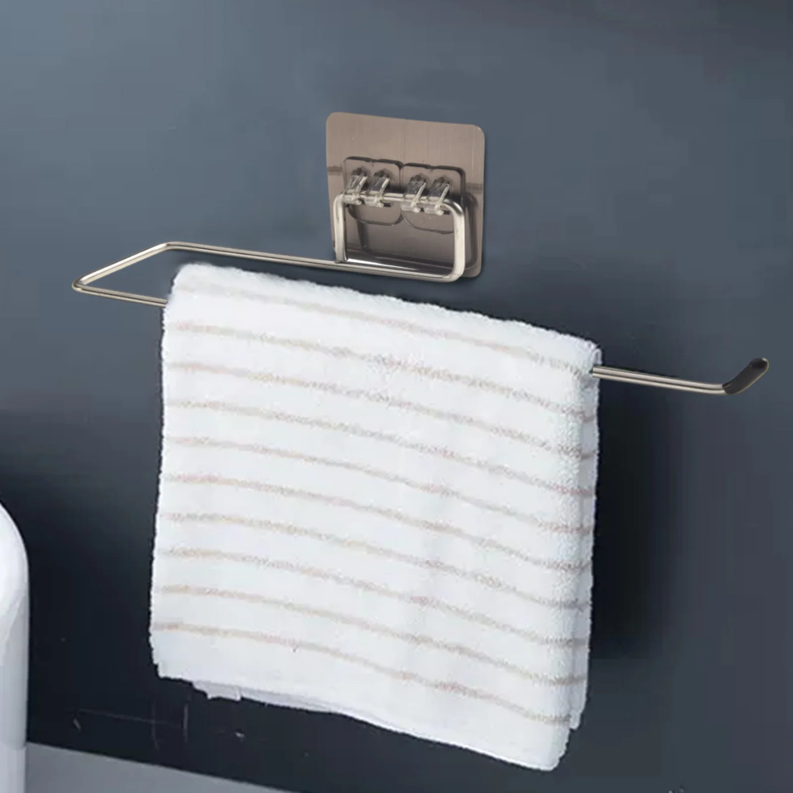 1PC Toilet Paper Holder Stainless Steel Wall Mount Kitchen Roll Towel Rack Napkin Dispenser Absorbent Stand Tissue Hanger