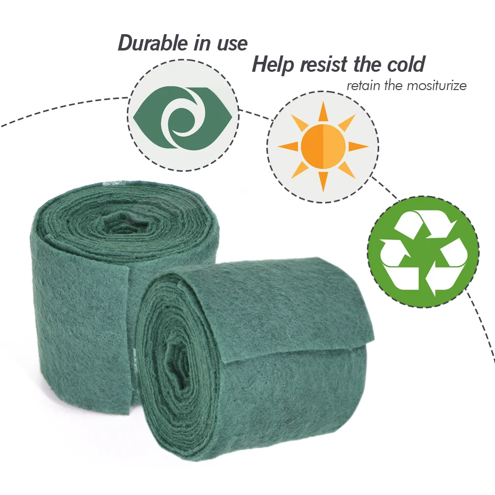 Green Tree Protector Wraps Winter Antifreeze Cloth Fruiter Trunk Shrub Plants Cold-proof Bandage Tape Fabric Warm Keeping Cover