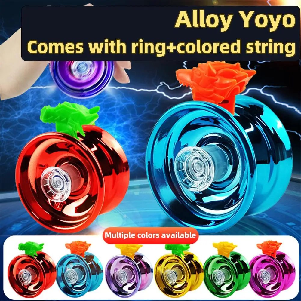 1 PC Metal Yoyo For Kids Colorful Professional 3 Bearing Alloy Yo-yo With String Ring Toys For Children Birthday Gifts