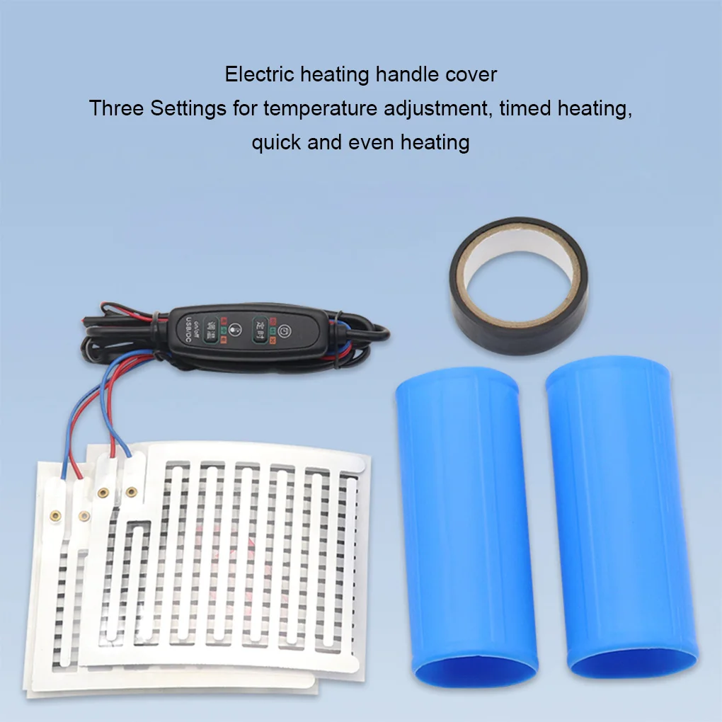 

12V Motorcycle Heating Handle Silicone Cover Handlebar Heater Heated Grips Portable Handle Covers for Motorcycles