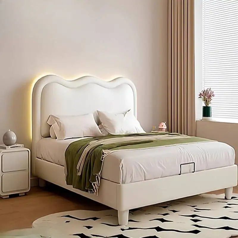 

Minimalist White Kids Beds Simple Luxury Safety Modern Design Kids Beds Single Custom Wooden Lettino Per Bambini Furniture