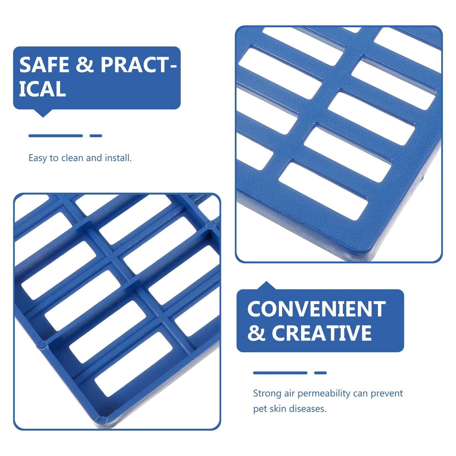 

4Pcs Plastic Rabbit Cage Mat Small Animal Feet Pad Cage Resting Mat Pads Hamster Accessories