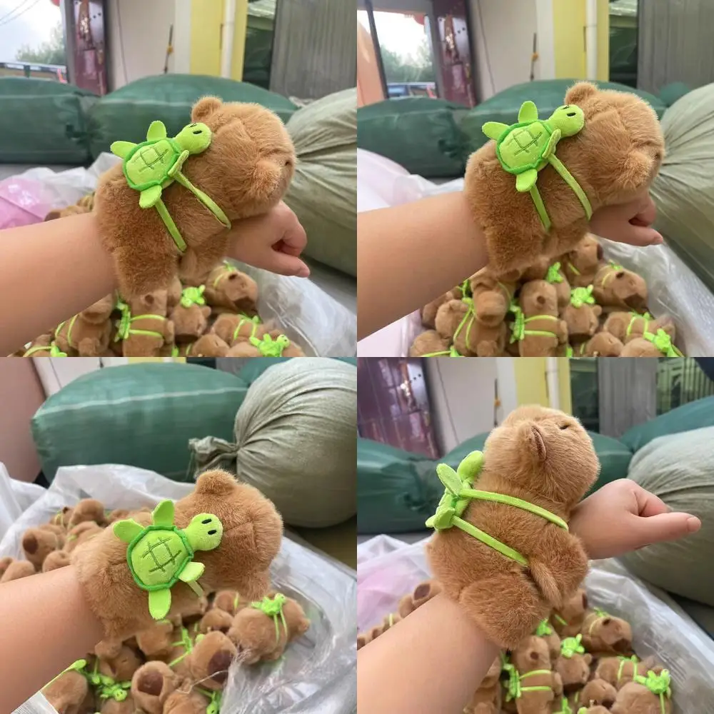 

Кавайная капибара, плюшевая игрушка, мягкая кукла, милый подарок на день рождения для детей, забавная повязка на руку, кукла, креативная велосипедная игрушка-кляп