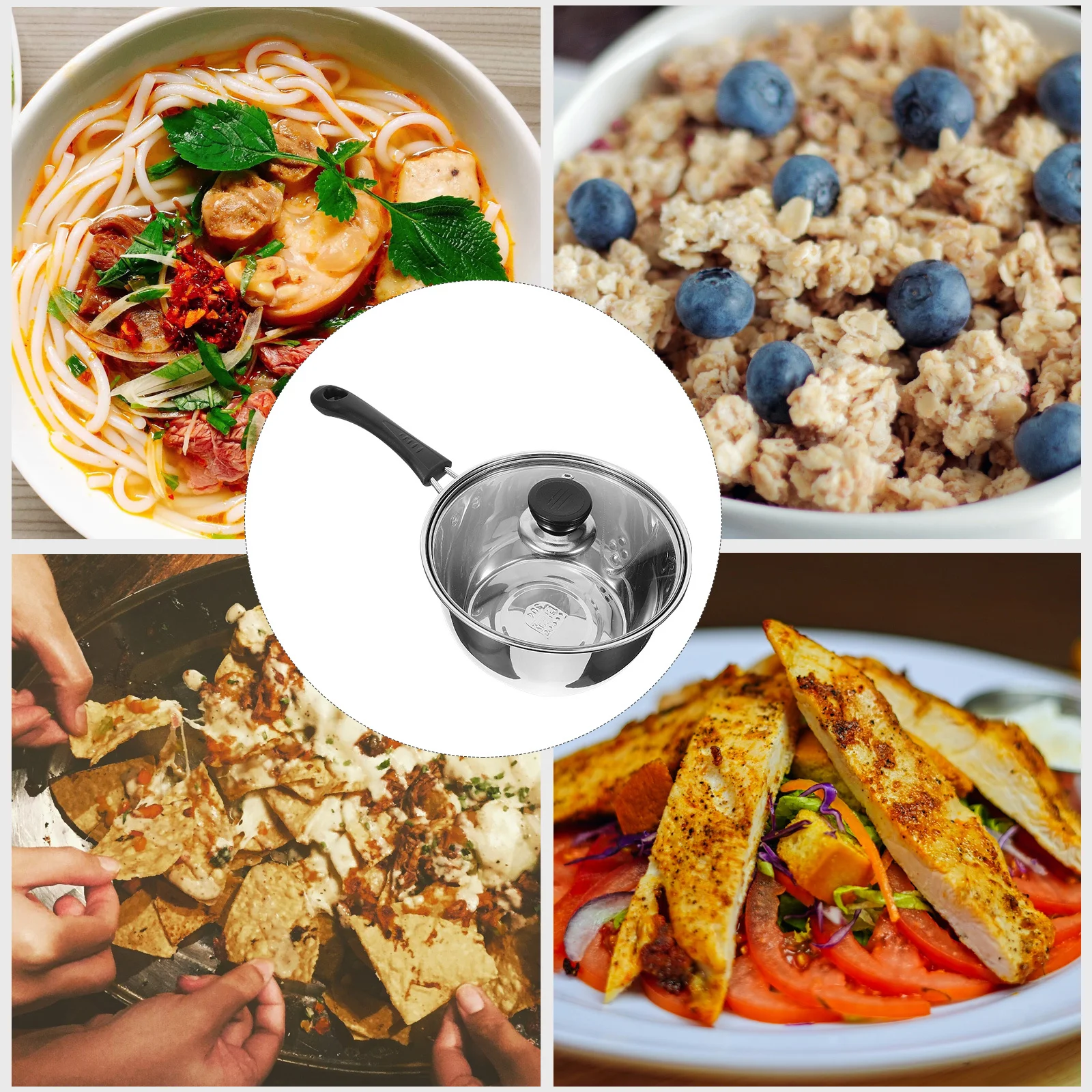 

Stainless Steel Oil Pot 304 Strainer Spout Glass Lid Kitchen Grease Separator Milk Frother Jug Stainless Steel Kettle